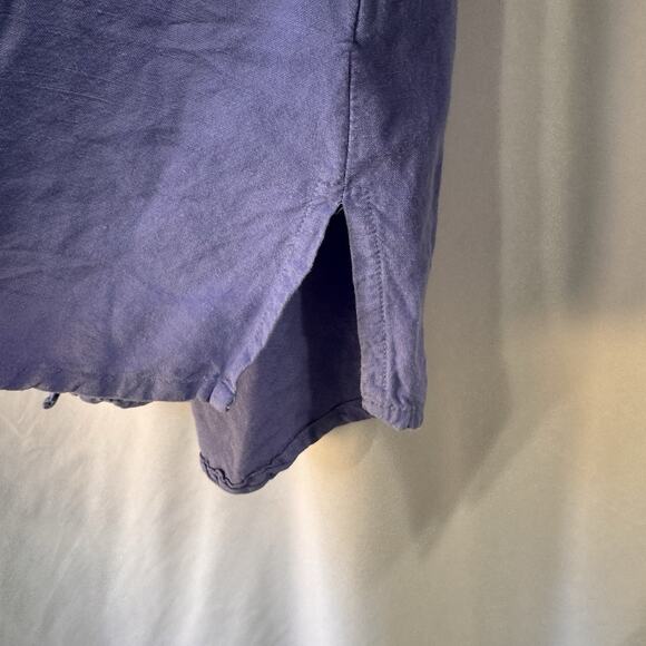 Soft Surroundings Linen Womens Medium Button Up Shirt Buttons Tunic Lagenlook - Picture 4 of 8